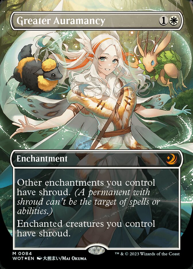 Greater Auramancy (Anime Borderless) (Confetti Foil) [Wilds of Eldraine: Enchanting Tales] | Game Master's Emporium (The New GME)