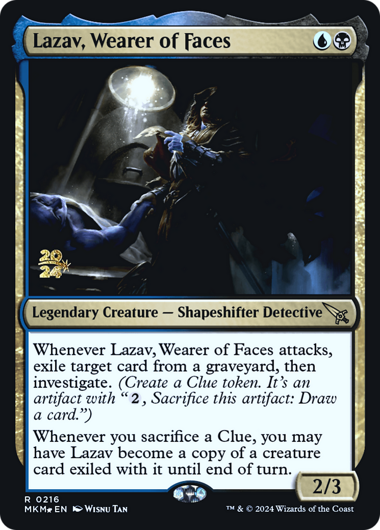 Lazav, Wearer of Faces [Murders at Karlov Manor Prerelease Promos] | Game Master's Emporium (The New GME)