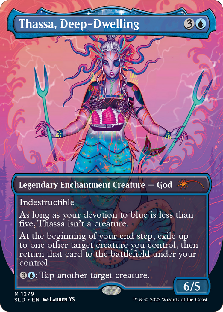 Thassa, Deep-Dwelling (Borderless) [Secret Lair Drop Series] | Game Master's Emporium (The New GME)