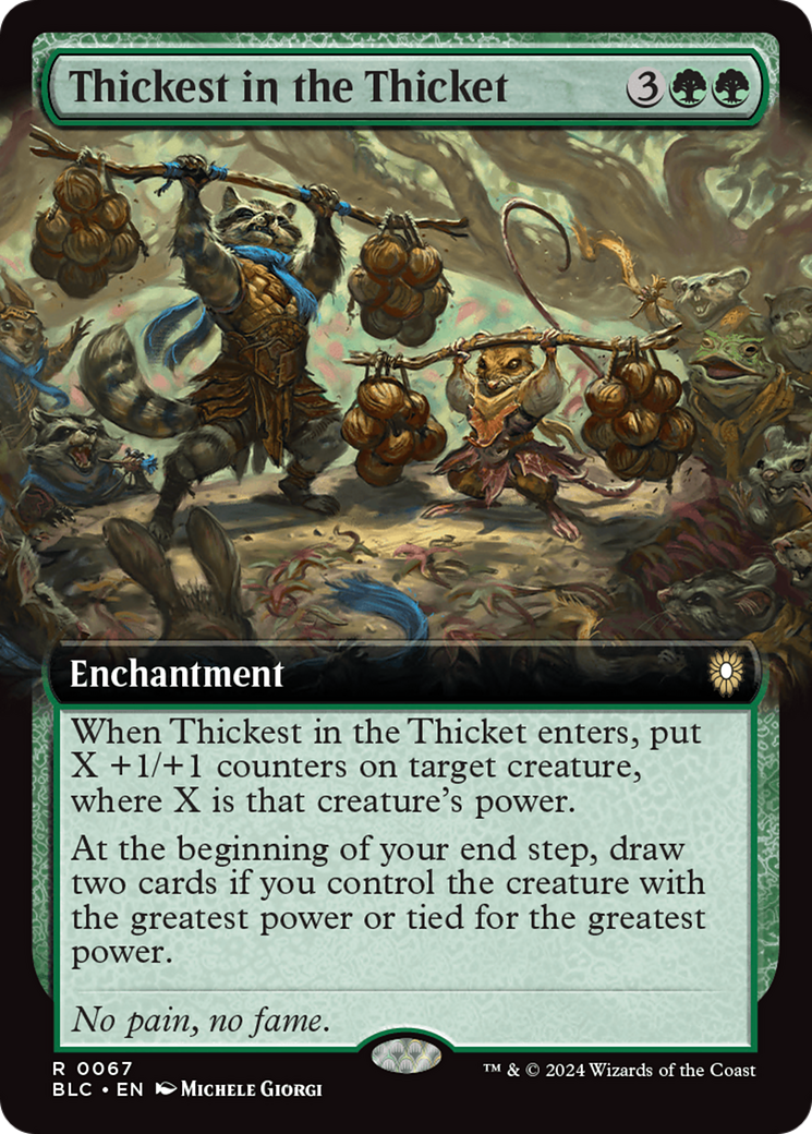 Thickest in the Thicket (Extended Art) [Bloomburrow Commander] | Game Master's Emporium (The New GME)