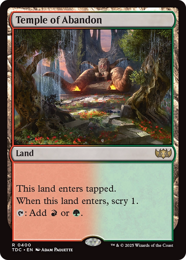 Temple of Abandon [Tarkir: Dragonstorm Commander] | Game Master's Emporium (The New GME)