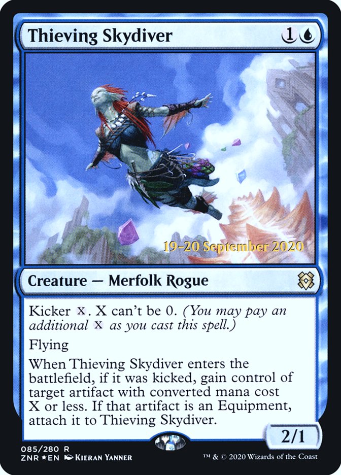 Thieving Skydiver [Zendikar Rising Prerelease Promos] | Game Master's Emporium (The New GME)
