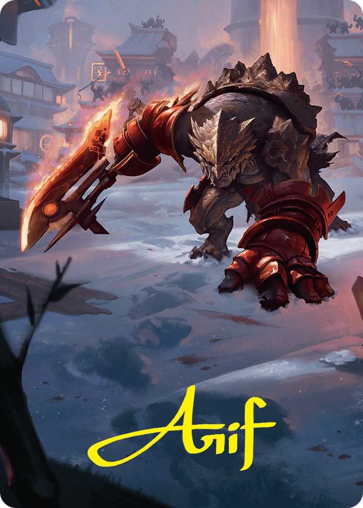 Searslicer Goblin Art Card (39/54) (Gold-Stamped Signature) [Foundations Art Series] | Game Master's Emporium (The New GME)