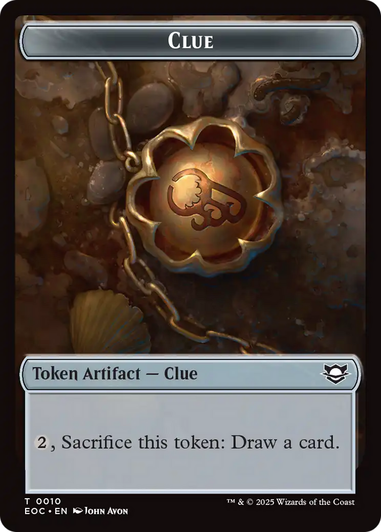 Clue // Beast (0005) Double-Sided Token [Edge of Eternities Commander Tokens] | Game Master's Emporium (The New GME)