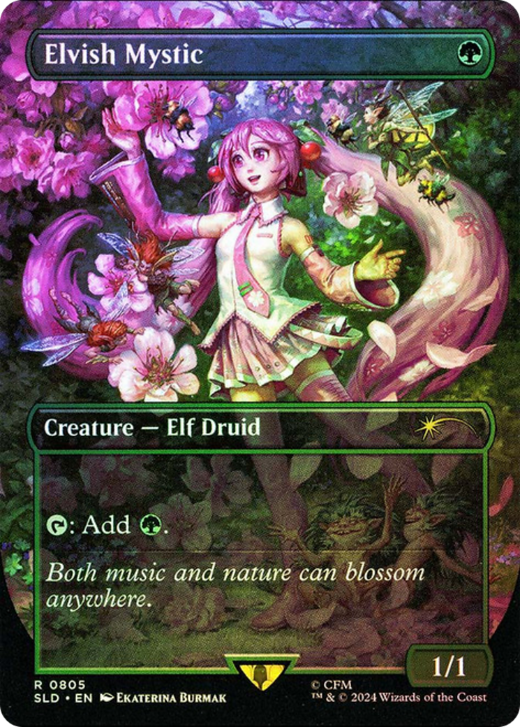 Elvish Mystic (0805) (Rainbow Foil) [Secret Lair Drop Series] | Game Master's Emporium (The New GME)