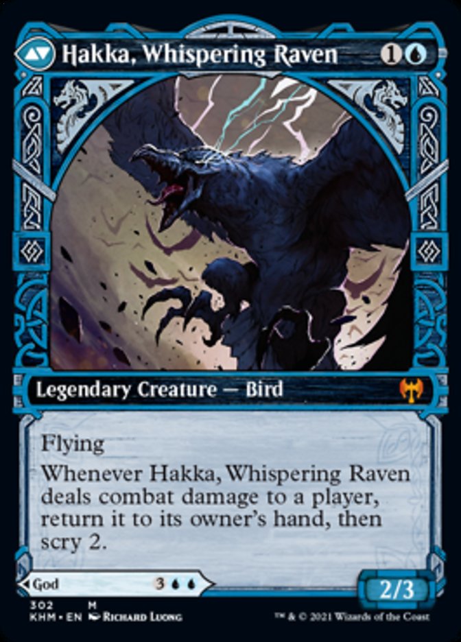 Alrund, God of the Cosmos // Hakka, Whispering Raven (Showcase) [Kaldheim] | Game Master's Emporium (The New GME)
