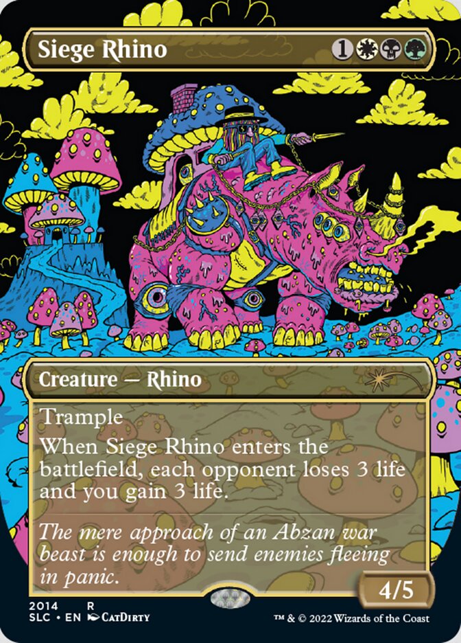 Siege Rhino (Borderless) [Secret Lair Countdown Kit] | Game Master's Emporium (The New GME)