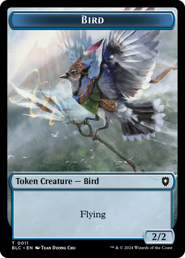 Bird (011) // Fish Double-Sided Token [Bloomburrow Commander Tokens] | Game Master's Emporium (The New GME)