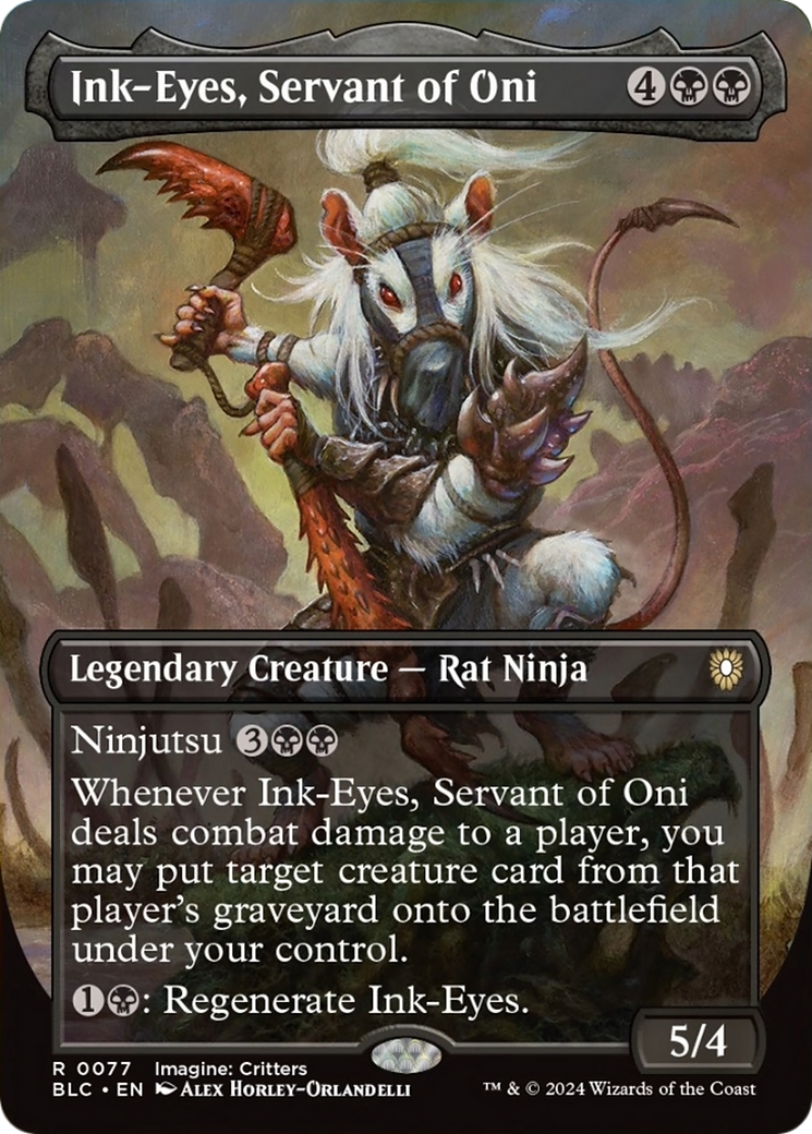 Ink-Eyes, Servant of Oni (Borderless) [Bloomburrow Commander] | Game Master's Emporium (The New GME)