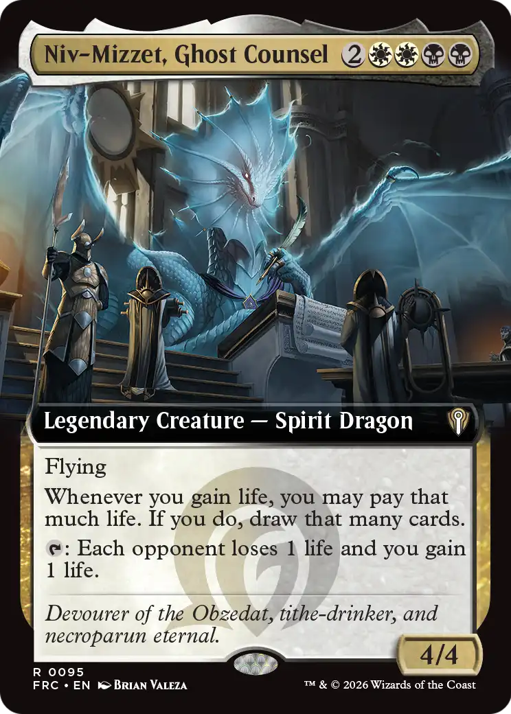 Niv-Mizzet, Ghost Counsel (Extended Art) [Reality Fracture Commander] | Game Master's Emporium (The New GME)