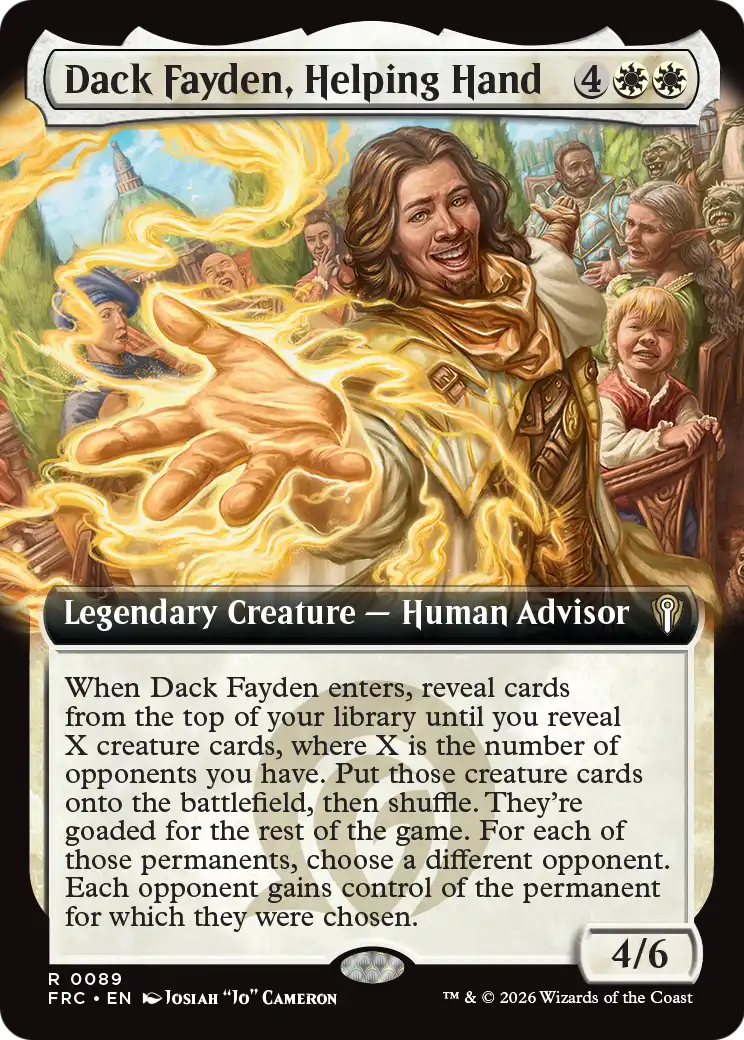 Dack Fayden, Helping Hand (Extended Art) [Reality Fracture Commander] | Game Master's Emporium (The New GME)