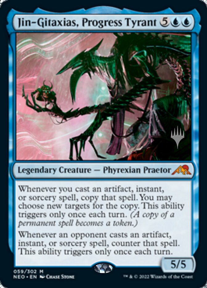 Jin-Gitaxias, Progress Tyrant (Promo Pack) [Kamigawa: Neon Dynasty Promos] | Game Master's Emporium (The New GME)