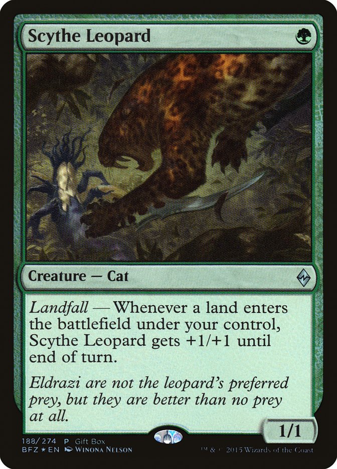 Scythe Leopard (Gift Box) [Battle for Zendikar Promos] | Game Master's Emporium (The New GME)