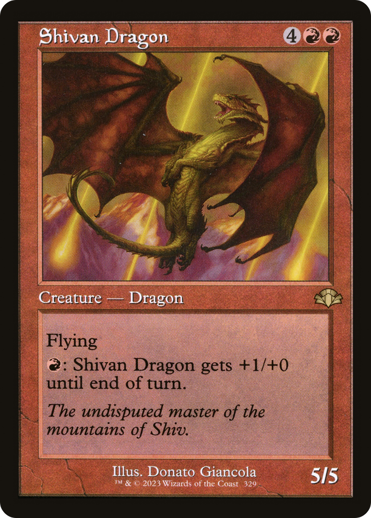 Shivan Dragon (Retro) [Dominaria Remastered] | Game Master's Emporium (The New GME)