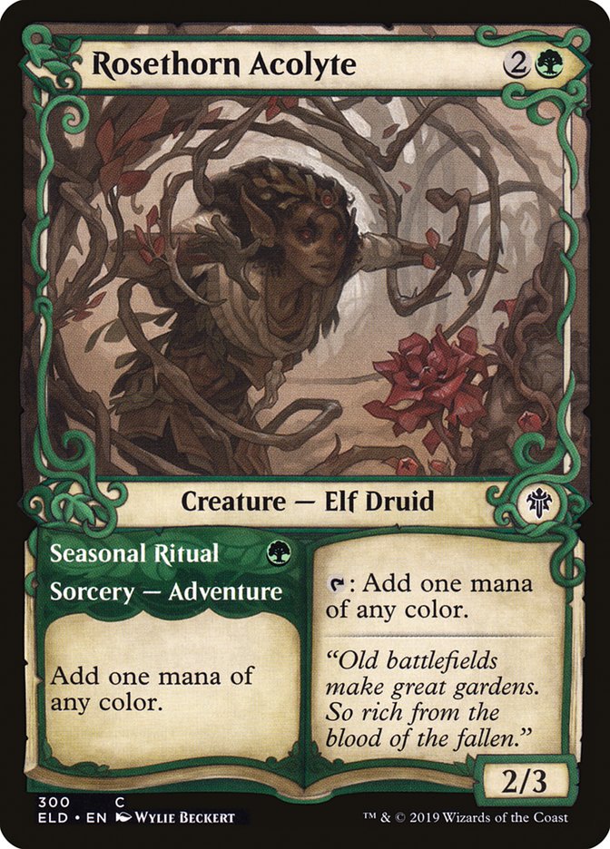 Rosethorn Acolyte // Seasonal Ritual (Showcase) [Throne of Eldraine] | Game Master's Emporium (The New GME)