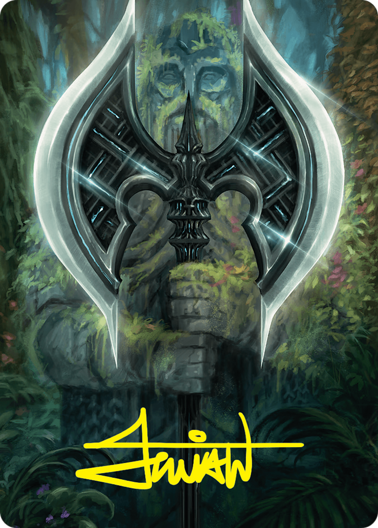 Leyline Axe Art Card (49/54) (Gold-Stamped Signature) [Foundations Art Series] | Game Master's Emporium (The New GME)
