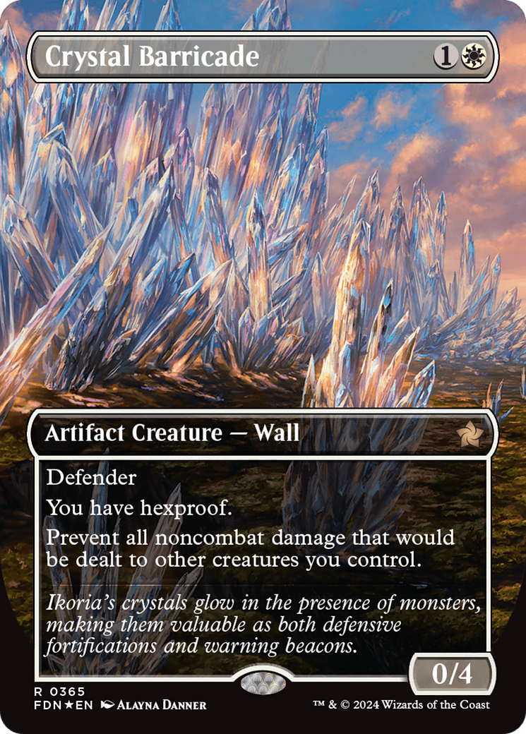 Crystal Barricade (Borderless) (Mana Foil) [Foundations] | Game Master's Emporium (The New GME)