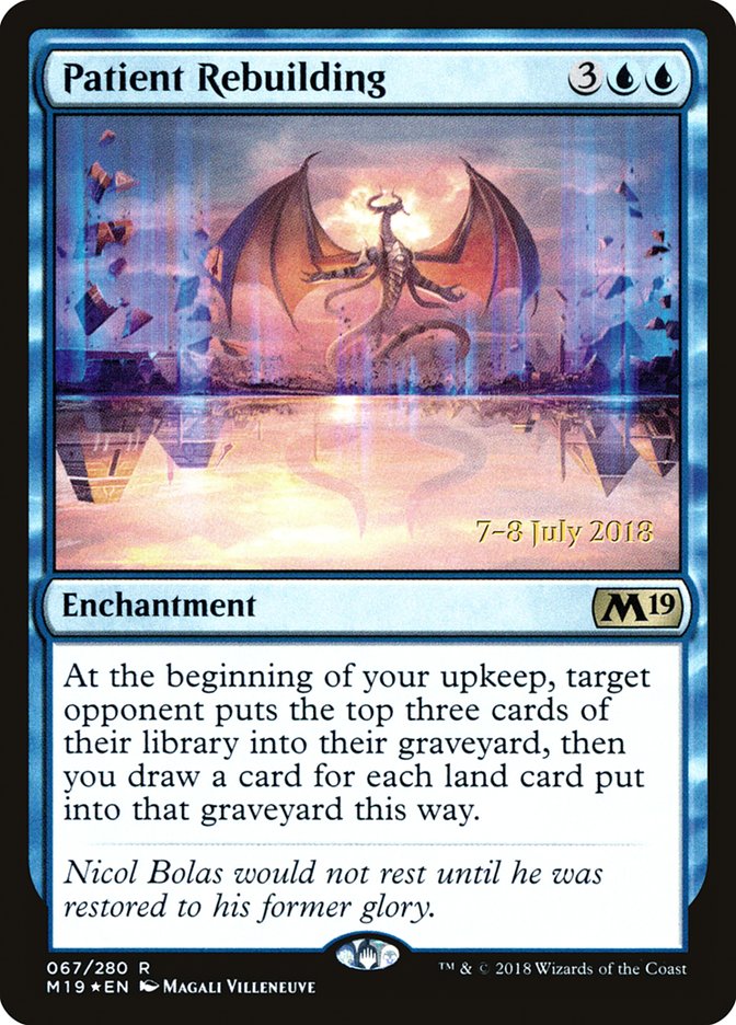 Patient Rebuilding [Core Set 2019 Prerelease Promos] | Game Master's Emporium (The New GME)