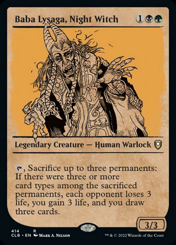 Baba Lysaga, Night Witch (Showcase) [Commander Legends: Battle for Baldur's Gate] | Game Master's Emporium (The New GME)