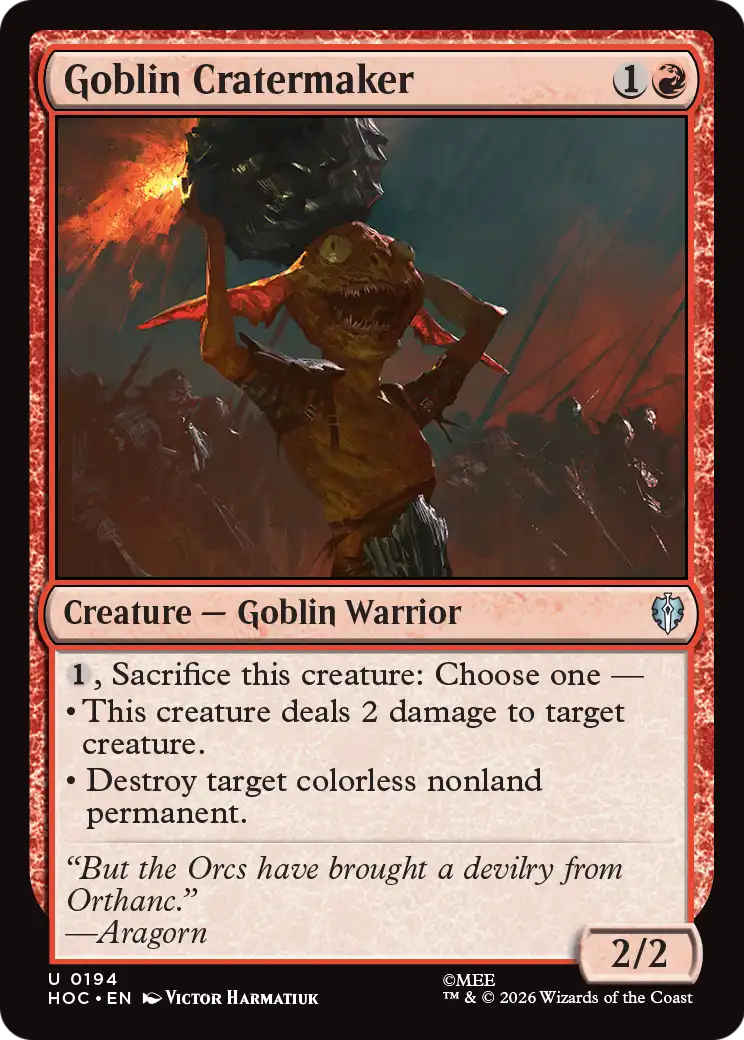 Goblin Cratermaker [The Hobbit: Eternal-Legal] | Game Master's Emporium (The New GME)