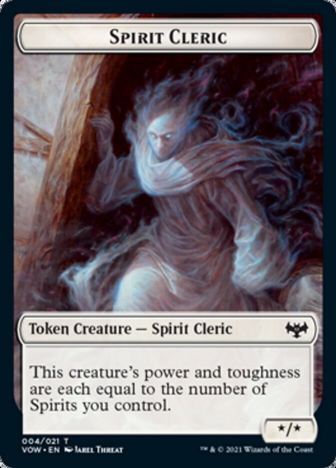 Blood // Spirit Cleric Double-Sided Token [Innistrad: Crimson Vow Tokens] | Game Master's Emporium (The New GME)