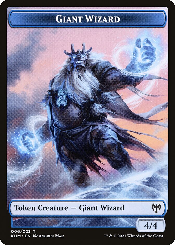 Human Warrior // Giant Wizard Double-Sided Token [Kaldheim Tokens] | Game Master's Emporium (The New GME)