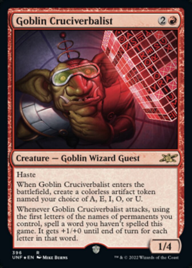Goblin Cruciverbalist (Galaxy Foil) [Unfinity] | Game Master's Emporium (The New GME)