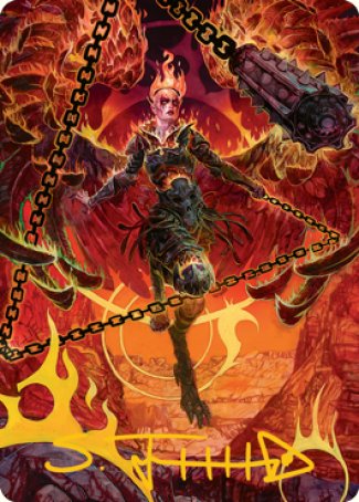 Zariel, Archduke of Avernus Art Card (Gold-Stamped Signature) [Dungeons & Dragons: Adventures in the Forgotten Realms Art Series] | Game Master's Emporium (The New GME)