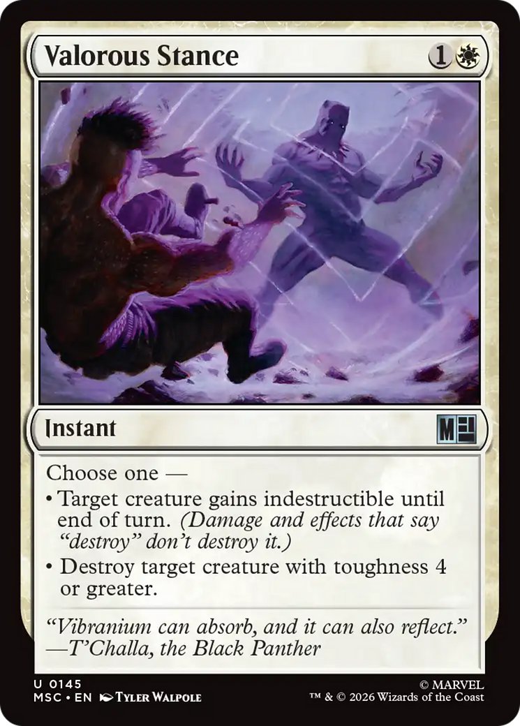 Valorous Stance (Surge Foil) [Marvel Super Heroes Commander] | Game Master's Emporium (The New GME)