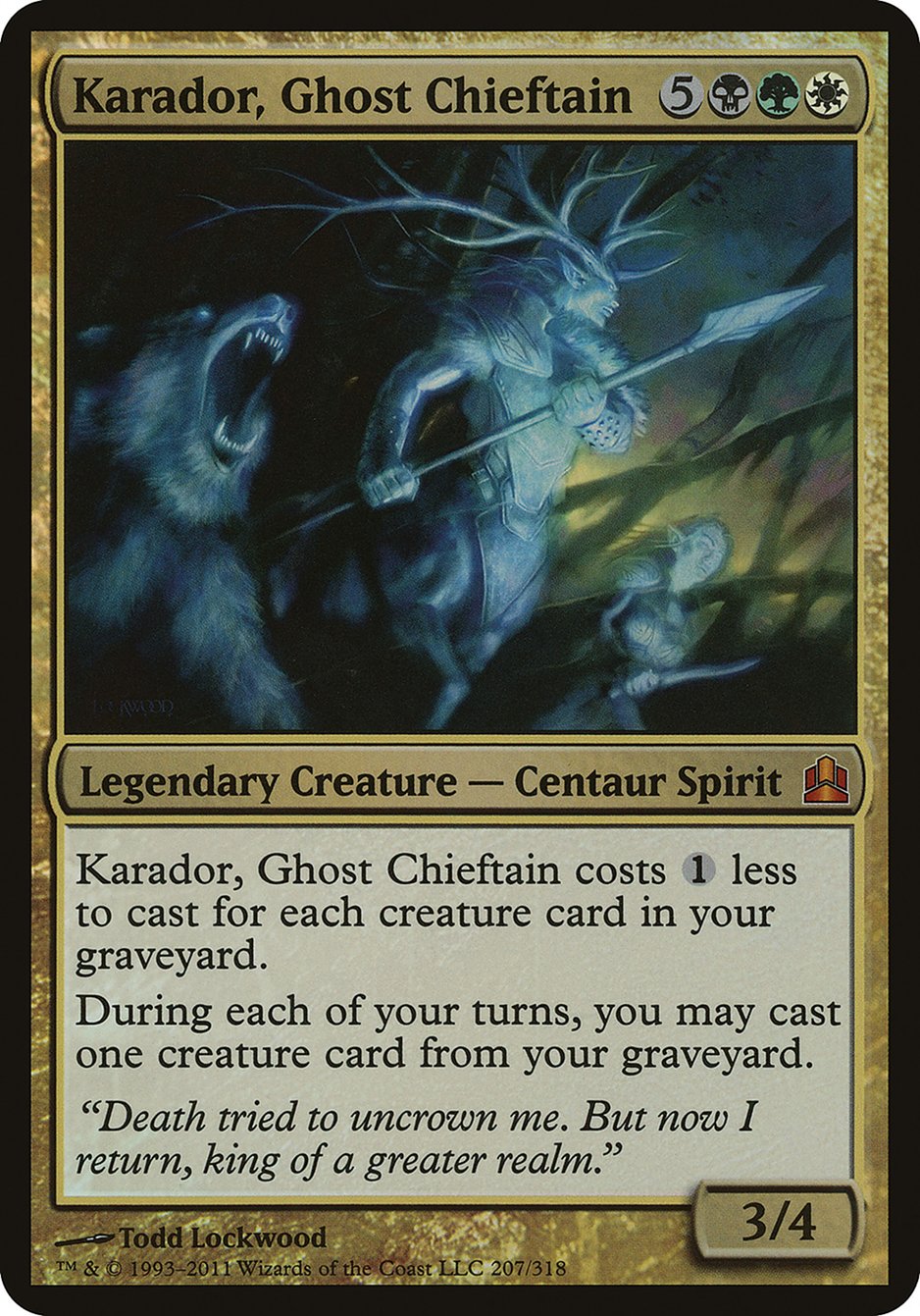 Karador, Ghost Chieftain (Oversized) [Commander 2011 Oversized] | Game Master's Emporium (The New GME)