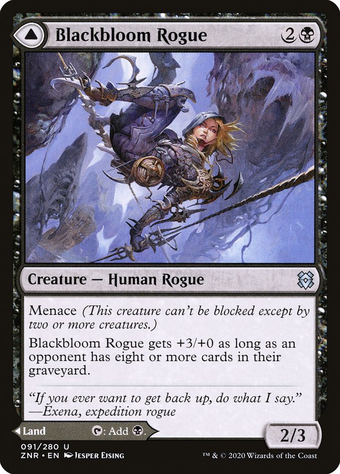 Blackbloom Rogue // Blackbloom Bog [Zendikar Rising] | Game Master's Emporium (The New GME)