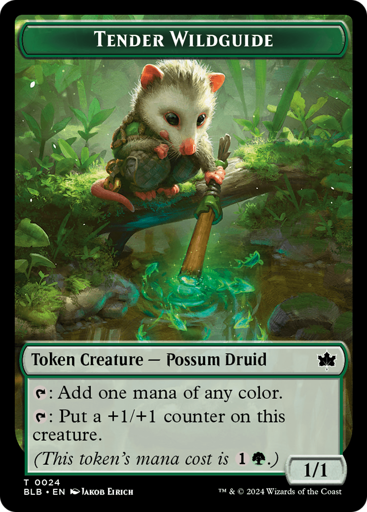 Tender Wildguide Token [Bloomburrow Tokens] | Game Master's Emporium (The New GME)