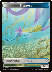 Merfolk // Worm Double-Sided Token [Lorwyn Eclipsed Tokens] | Game Master's Emporium (The New GME)