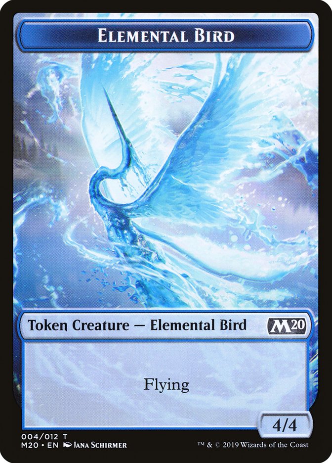 Elemental Bird Token [Core Set 2020 Tokens] | Game Master's Emporium (The New GME)
