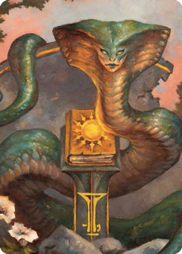 Guardian Naga Art Card (Gold-Stamped Signature) [Commander Legends: Battle for Baldur's Gate Art Series] | Game Master's Emporium (The New GME)