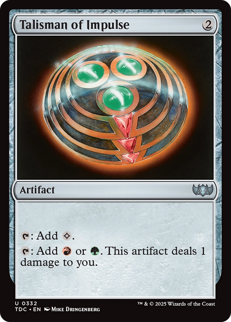 Talisman of Impulse [Tarkir: Dragonstorm Commander] | Game Master's Emporium (The New GME)