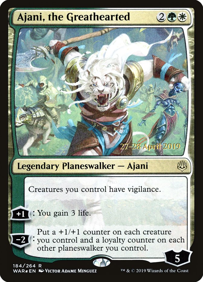 Ajani, the Greathearted [War of the Spark Prerelease Promos] | Game Master's Emporium (The New GME)