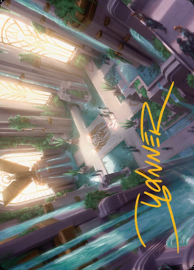 Spara's Headquarters Art Card (Gold-Stamped Signature) [Streets of New Capenna Art Series] | Game Master's Emporium (The New GME)