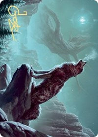 Sarulf's Packmate Art Card (Gold-Stamped Signature) [Kaldheim Art Series] | Game Master's Emporium (The New GME)