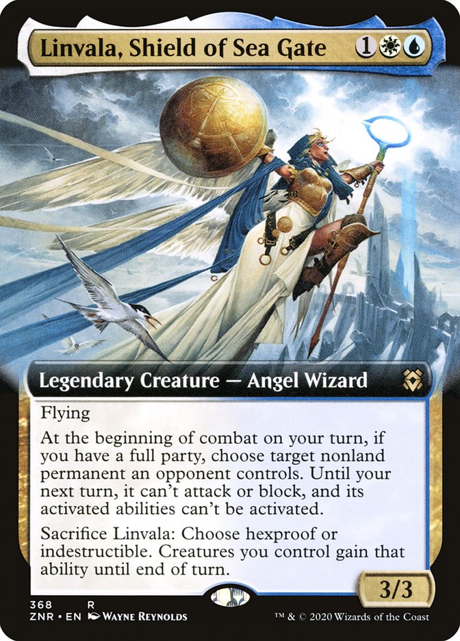 Linvala, Shield of Sea Gate (Extended Art) [Zendikar Rising] | Game Master's Emporium (The New GME)