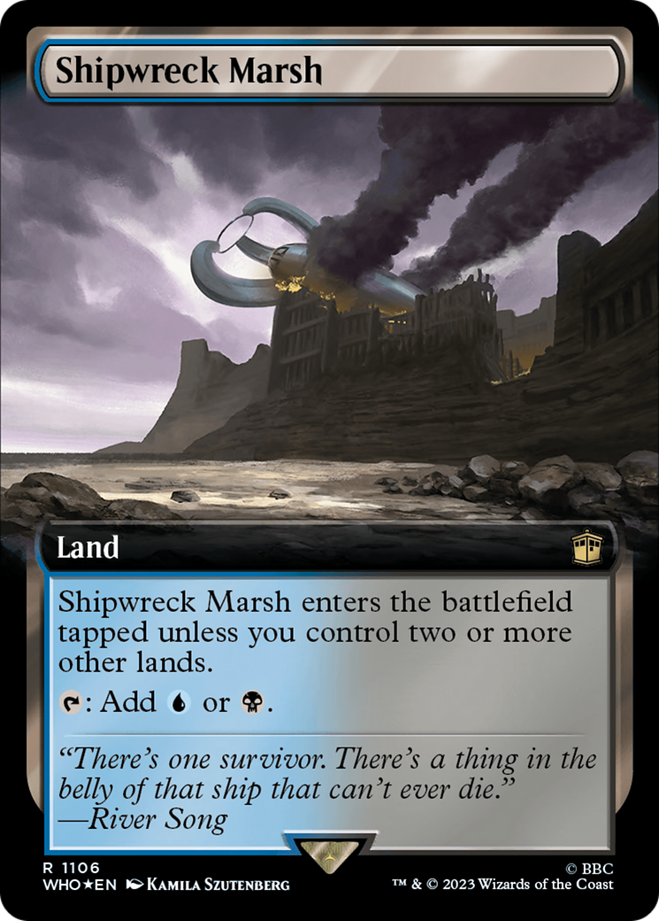 Shipwreck Marsh (Extended Art) (Surge Foil) [Doctor Who] | Game Master's Emporium (The New GME)