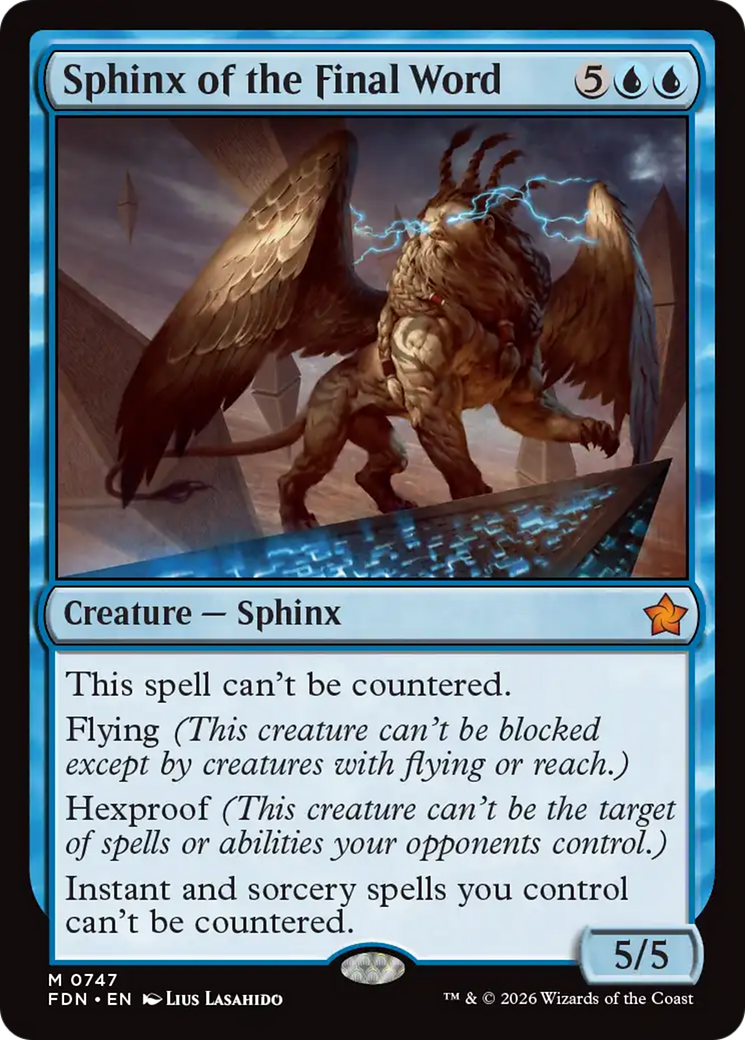 Sphinx of the Final Word (0747) [Foundations] | Game Master's Emporium (The New GME)
