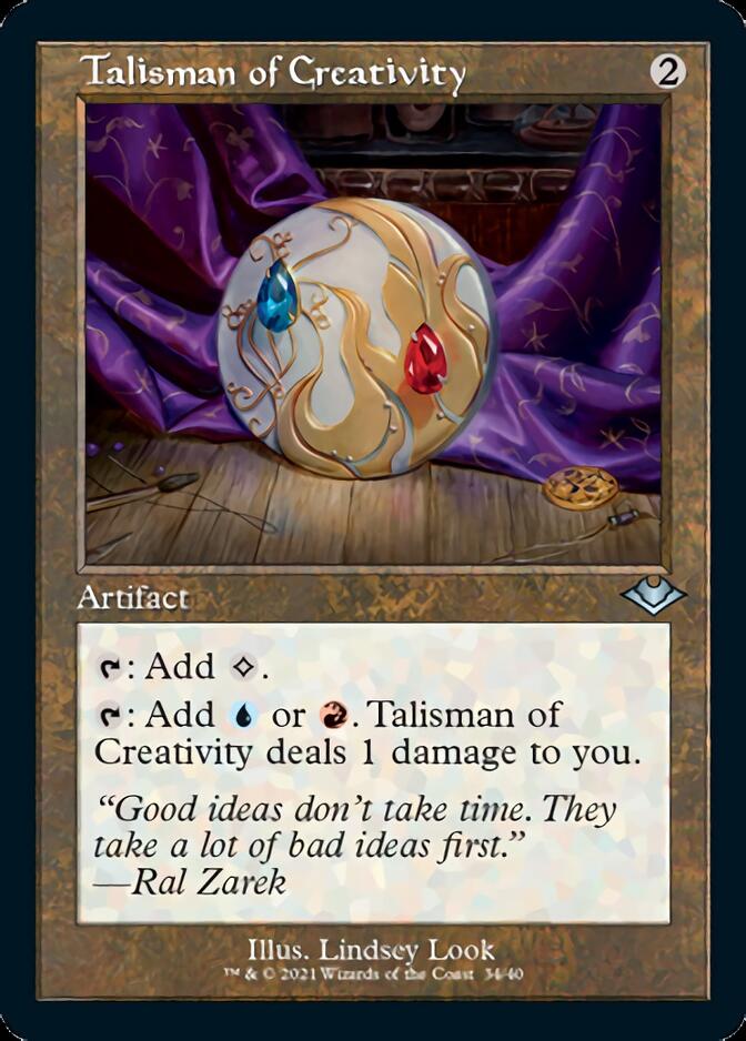 Talisman of Creativity (Retro Foil Etched) [Modern Horizons] | Game Master's Emporium (The New GME)