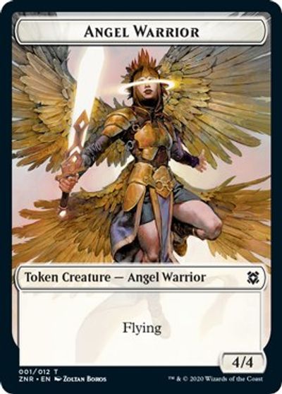 Angel Warrior // Shark Double-Sided Token [Challenger Decks 2021 Tokens] | Game Master's Emporium (The New GME)