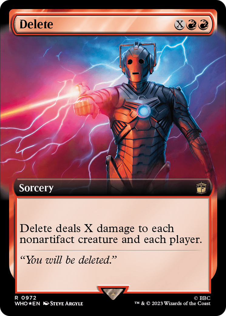 Delete (Extended Art) (Surge Foil) [Doctor Who] | Game Master's Emporium (The New GME)