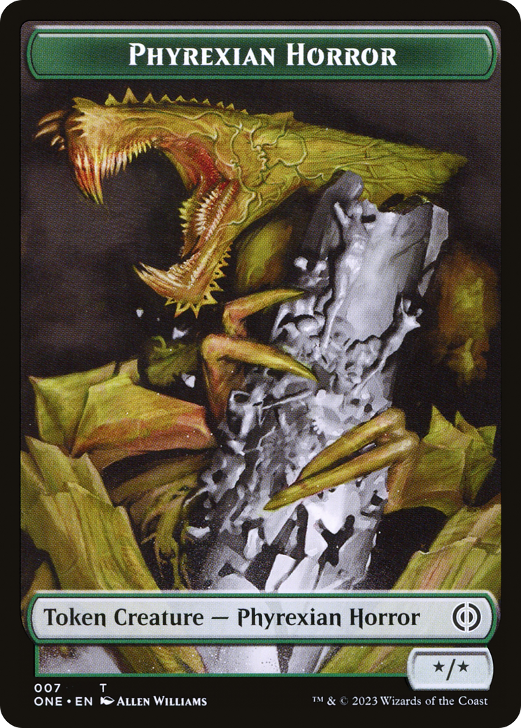 Phyrexian Horror Token (007) [Phyrexia: All Will Be One Tokens] | Game Master's Emporium (The New GME)