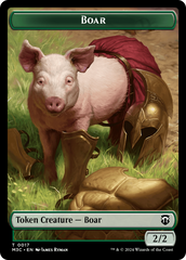 Hydra (Ripple Foil) // Boar Double-Sided Token [Modern Horizons 3 Commander Tokens] | Game Master's Emporium (The New GME)