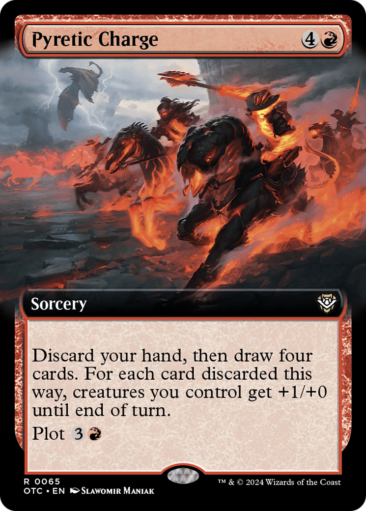 Pyretic Charge (Extended Art) [Outlaws of Thunder Junction Commander] | Game Master's Emporium (The New GME)