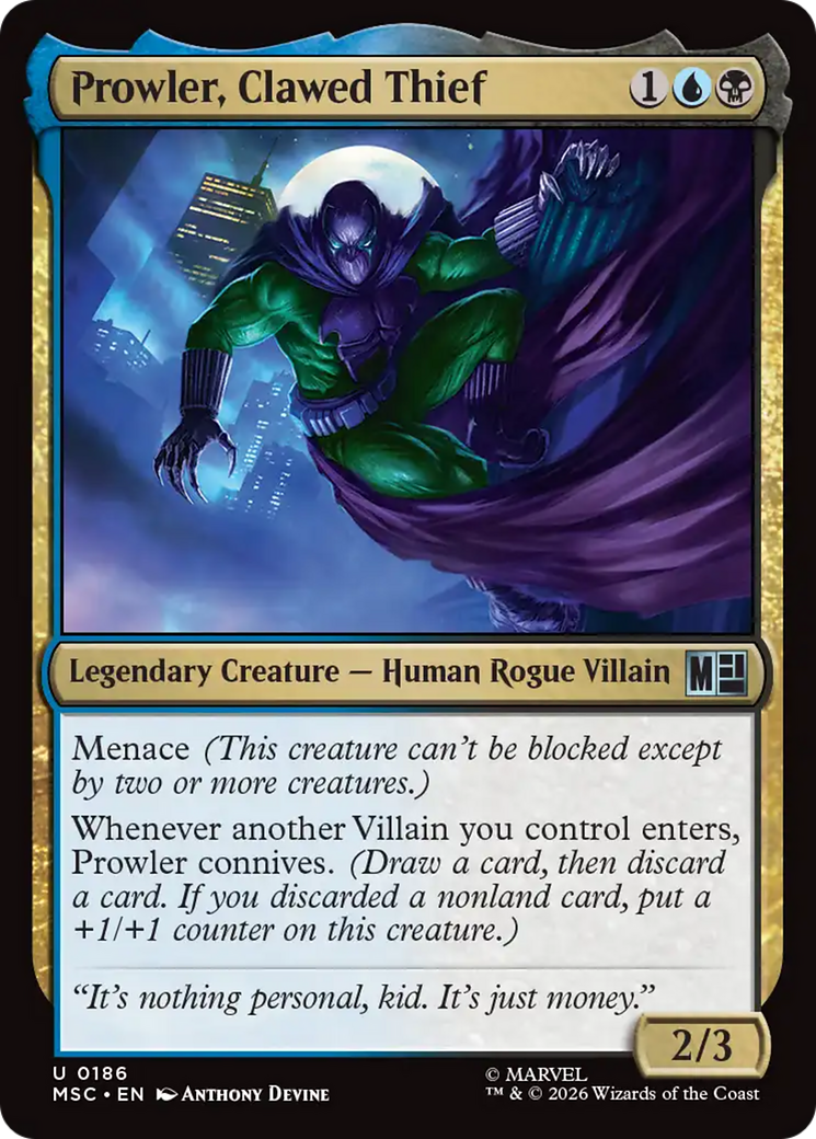 Prowler, Clawed Thief (Surge Foil) [Marvel Super Heroes] | Game Master's Emporium (The New GME)