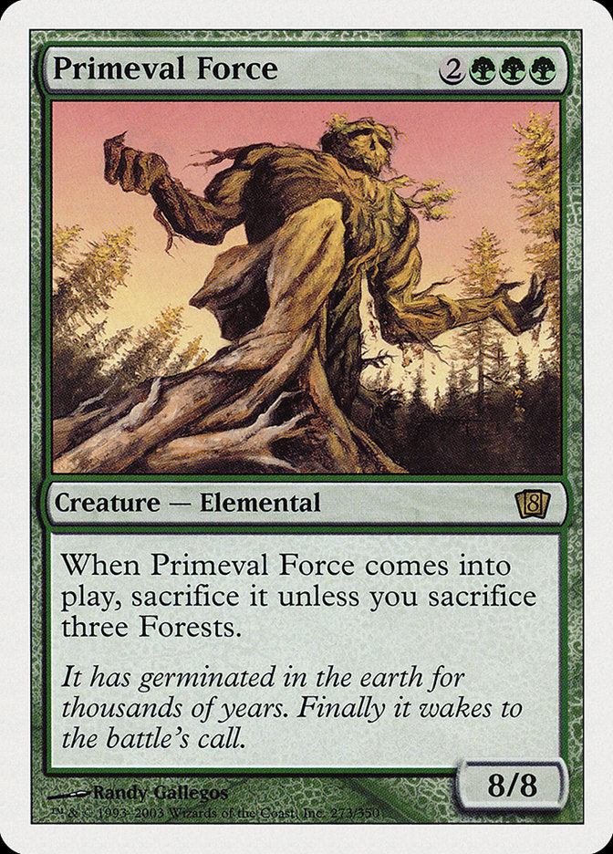 Primeval Force (8th Edition) [Oversize Cards] | Game Master's Emporium (The New GME)
